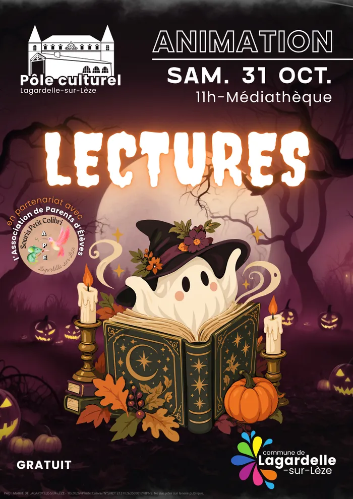 Visuel de l’événement « Lectures Halloween »
