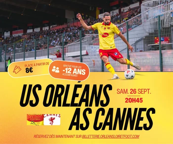 Visuel de l’événement « MATCH US ORLEANS / AS CANNES »