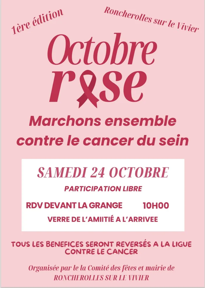Visuel de l’événement « Marche solidaire pour Octobre Rose à Roncherolles-sur-le-Vivier »