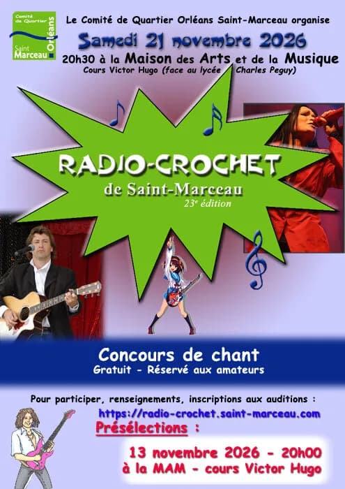 Visuel de l’événement « Radio-Crochet de St-Marceau - Présélections »