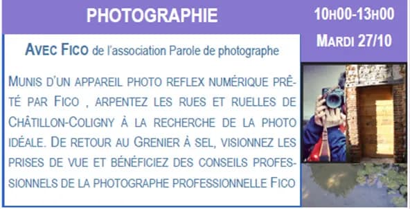 Visuel de l’événement « Atelier photographie avec Fico »
