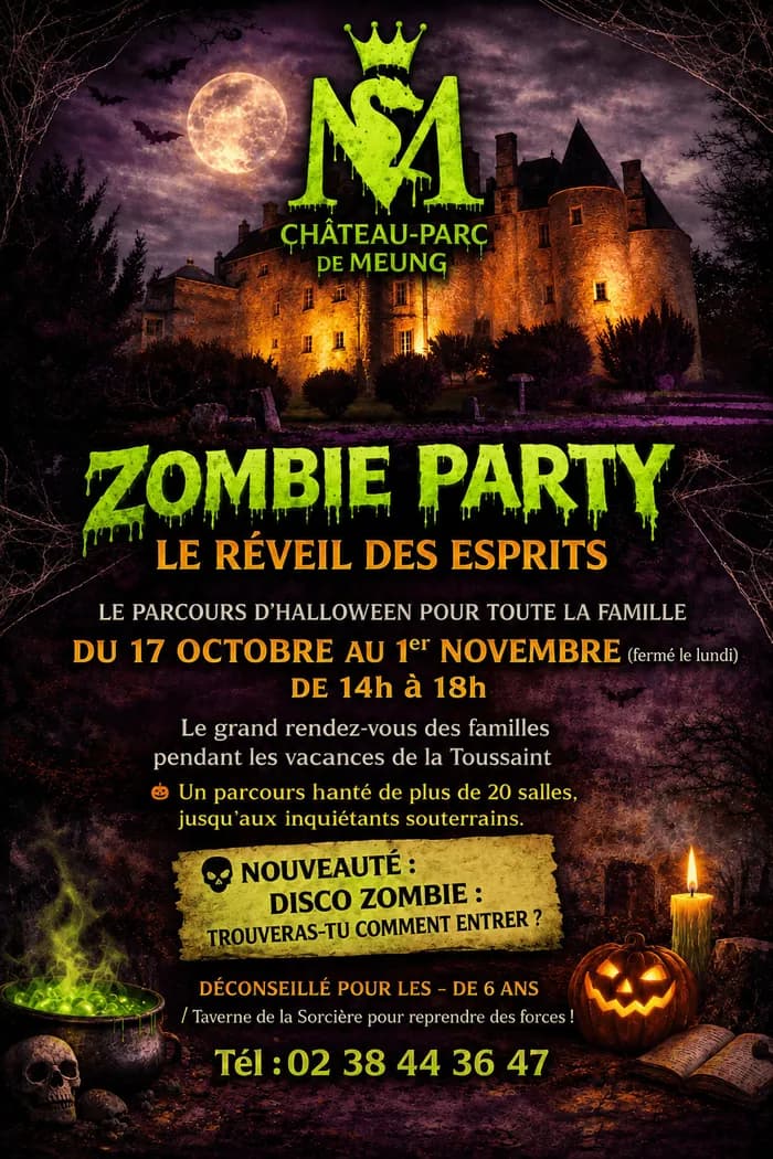 Visuel de l’événement « Halloween au Château de Meung : la Zombie Party ! »