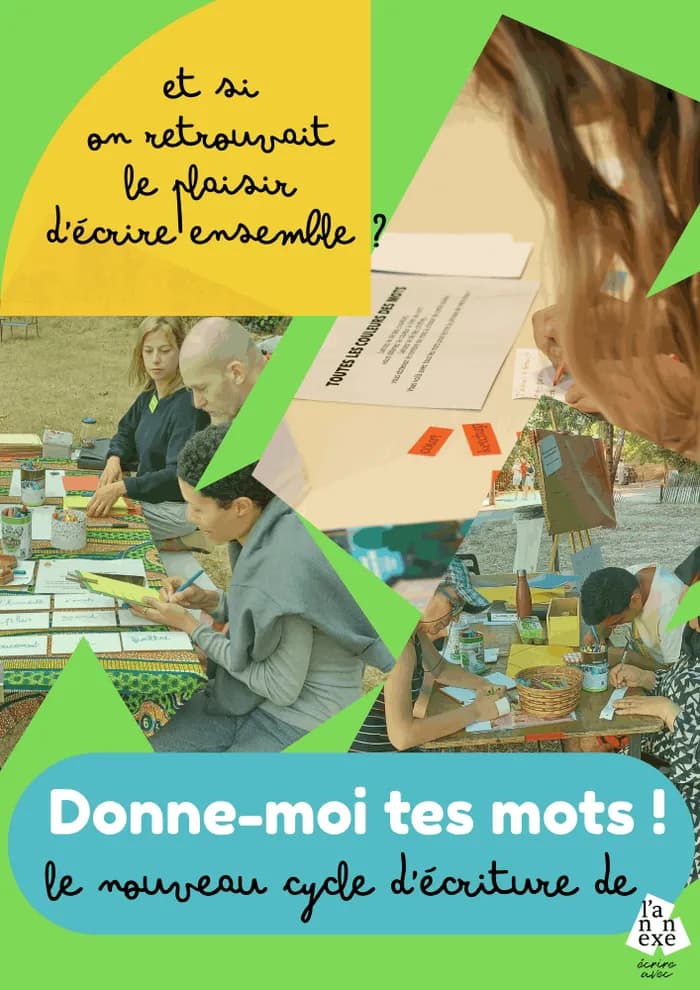 Visuel de l’événement « Donne-moi tes mots / Le cycle d'atelier d'écriture de l'Annexe »