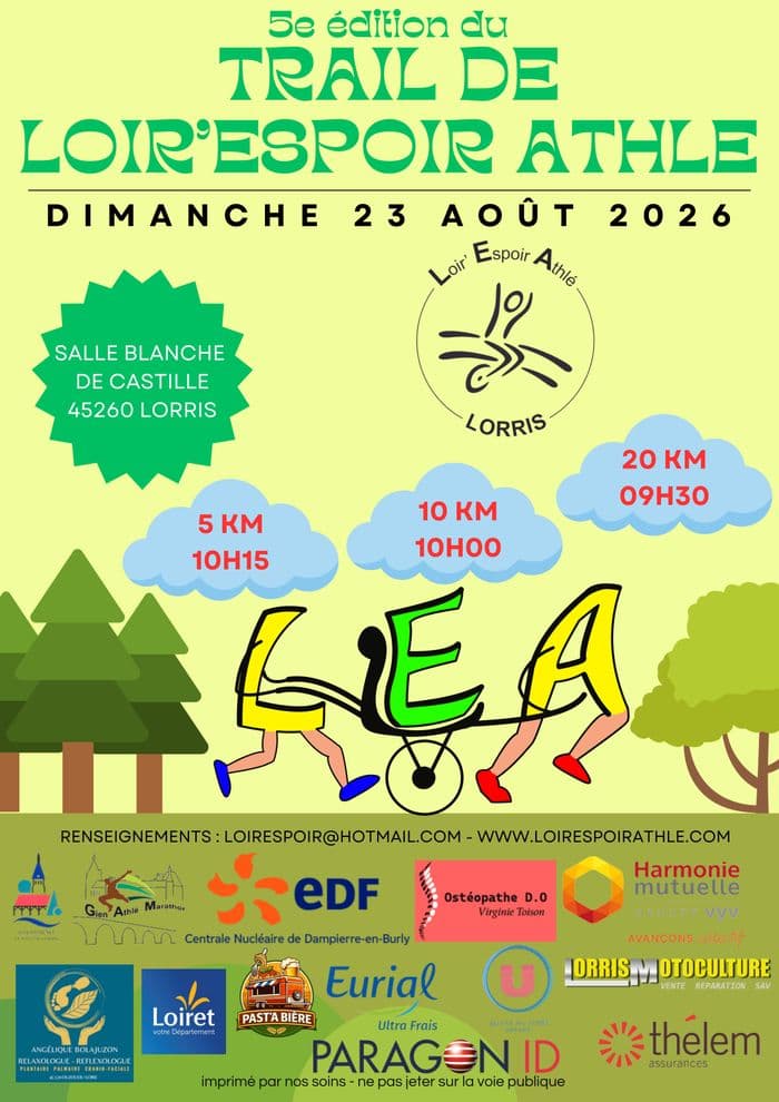Visuel de l’événement « Trail de Loir'Espoir Athlé »