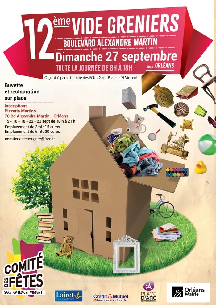 Visuel de l’événement « 12e vide-greniers du comité des fêtes Gare - Pasteur - Saint-Vincent »