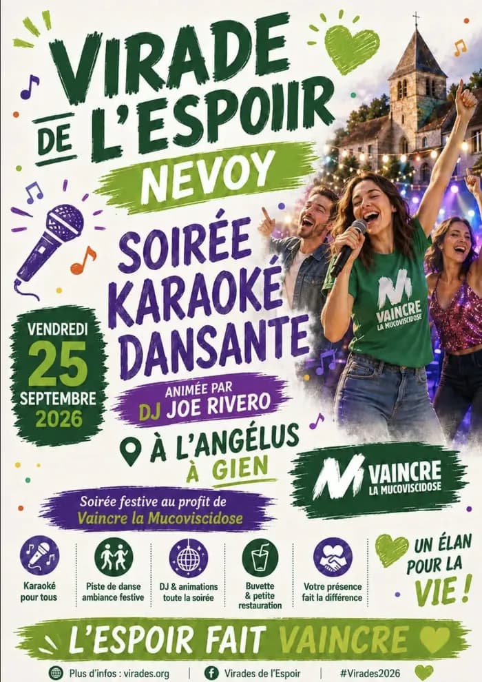 Visuel de l’événement « Virade de l'Espoir - Soirée Karaoké »