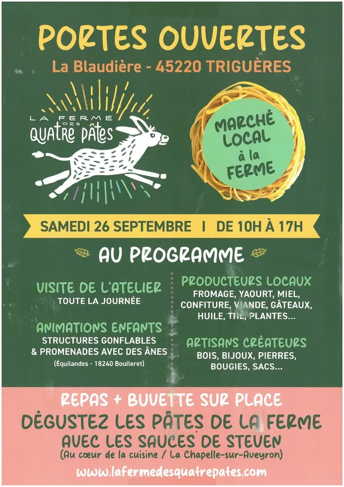 Visuel de l’événement « Portes ouvertes à la Ferme des quatre Pates »
