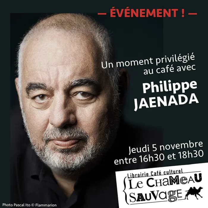 Visuel de l’événement « Un moment privilégié au café avec Philippe JAENADA »