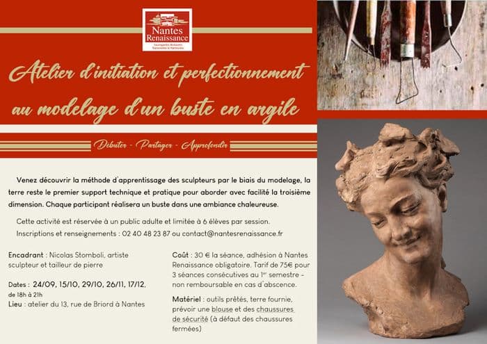Visuel de l’événement « Atelier Modelage d'un buste en argile »