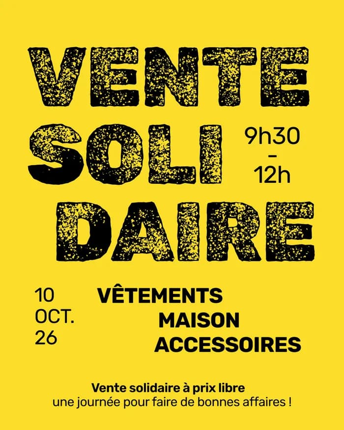 Visuel de l’événement « Vente solidaire [vêtements - maison] »