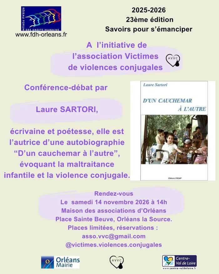 Visuel de l’événement « Conférence par Laure Sartori »