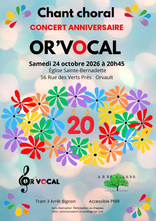 Visuel de l’événement « Concert anniversaire de la chorale Or'Vocal »