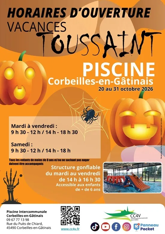 Visuel de l’événement « Piscine Corbeilles - Ouverture ouverture Toussaint »