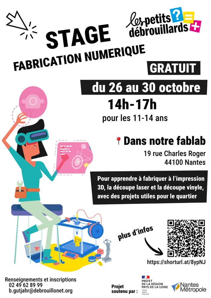 Visuel de l’événement « Stage : Fabrication numérique pour les 11-14 ans »