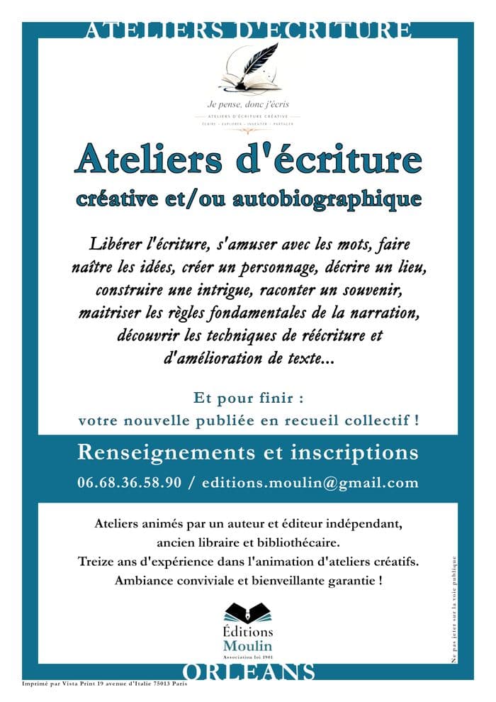 Visuel de l’événement « Ateliers d'écriture créative »