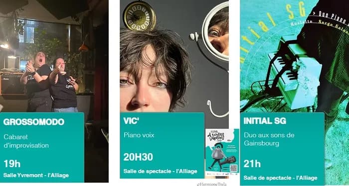 Visuel de l’événement « Soirée théâtre d'impro et concerts »