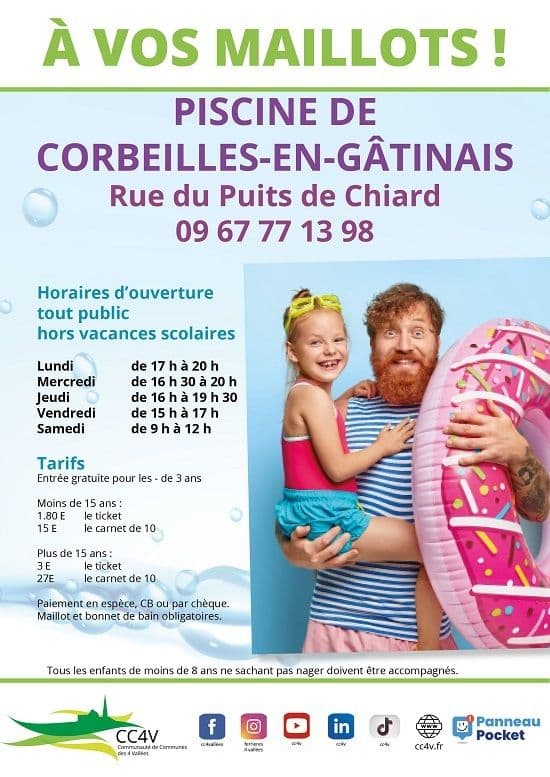 Visuel de l’événement « Piscine de Corbeilles : horaires d'ouverture »