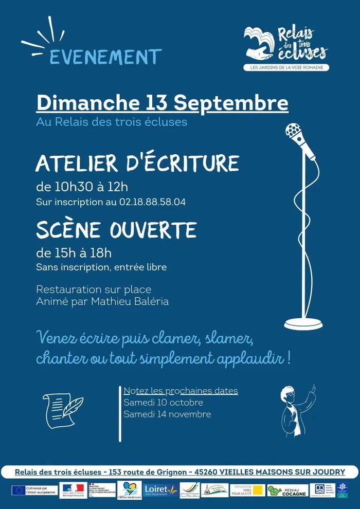 Visuel de l’événement « Atelier d'écriture et scène ouverte »