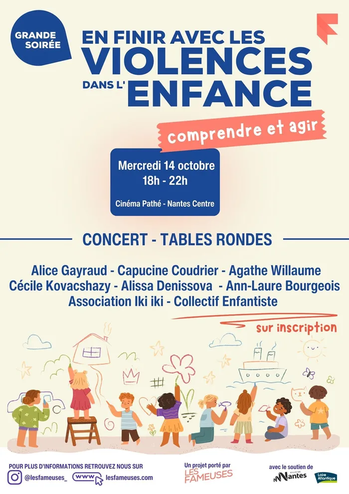 Visuel de l’événement « Grande soirée Enfance – En finir avec les violences dans l'enfance. Comprendre et agir »