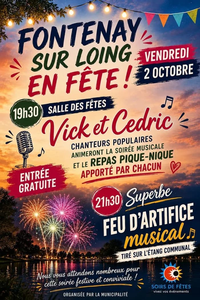 Visuel de l’événement « Soirée animée et feu d'artifice musical »