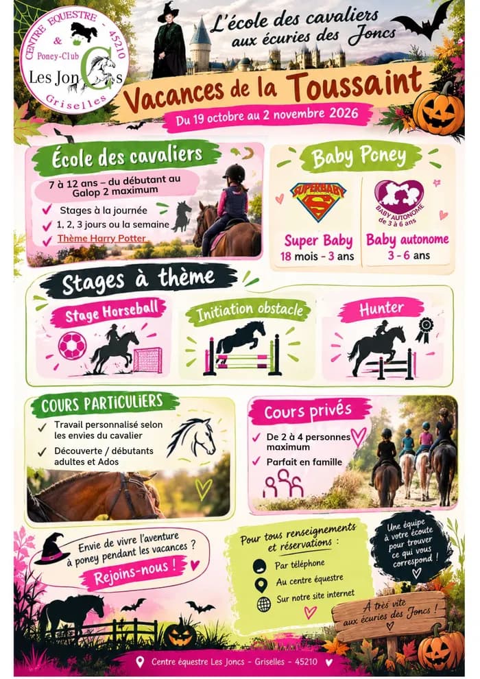 Visuel de l’événement « Activités équestres -Vacances de la Toussaint »