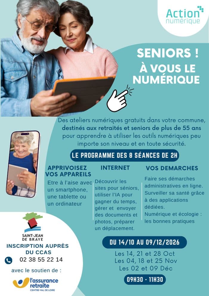 Visuel de l’événement « A vous le Numérique Seniors ! à Saint Jean de Braye »