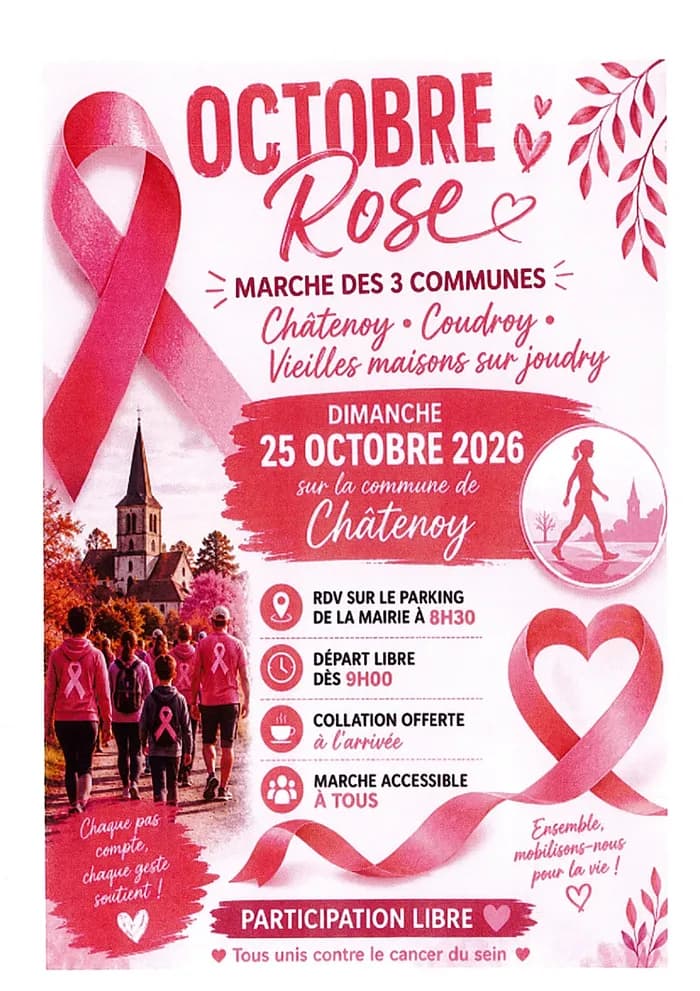 Visuel de l’événement « Marche des 3 communes - octobre rose »