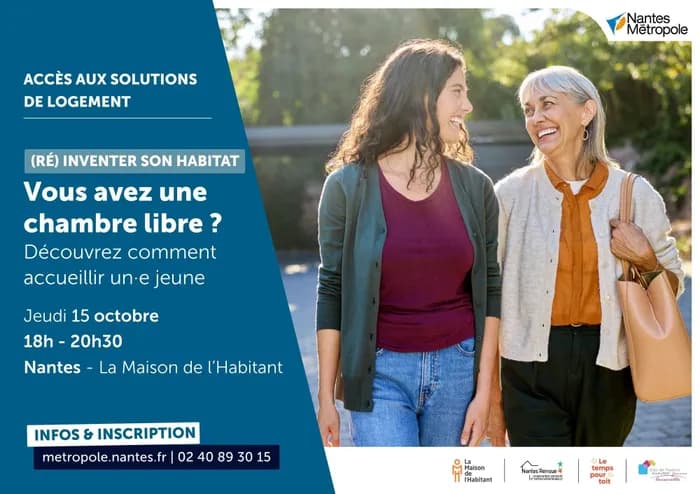 Visuel de l’événement « Vous avez une chambre libre ? Découvrez comment accueillir un·e jeune »