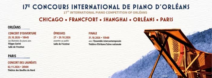 Visuel de l’événement « 17e Concours international de piano d’Orléans »