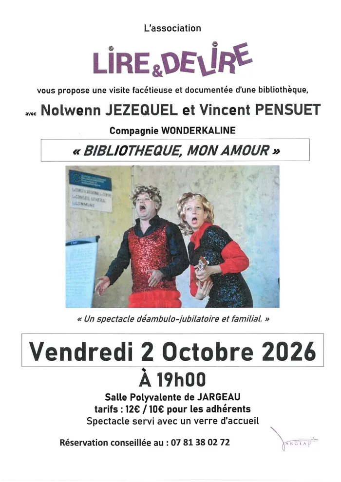Visuel de l’événement « Spectacle "Bibliothèque, mon amour" de la Cie Wonderkaline »