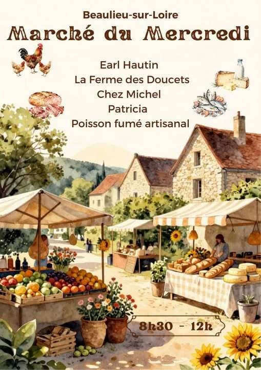 Visuel de l’événement « Marché de Beaulieu-sur-Loire - Mercredi »