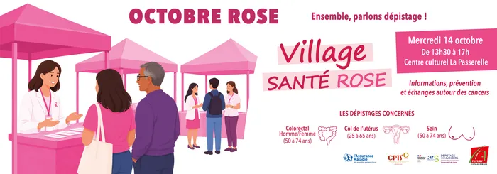 Visuel de l’événement « Village Santé Rose : Ensemble, parlons dépistage ! »