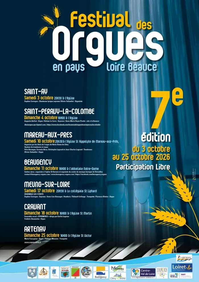 Visuel de l’événement « Festival des Orgues en Pays Loire Beauce »