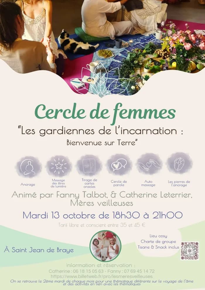 Visuel de l’événement « Cercle de femmes à Orléans – Les Gardiennes de l’Âme | Spiritualité & Sororité »