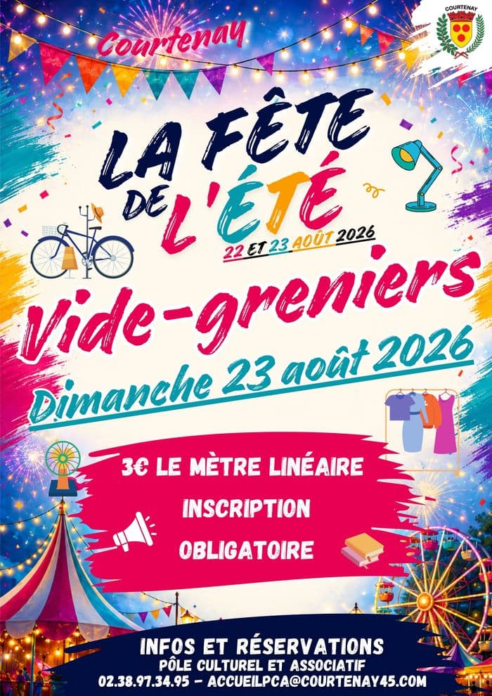 Visuel de l’événement « Vide grenier de la Fête de l'été - Courtenay »