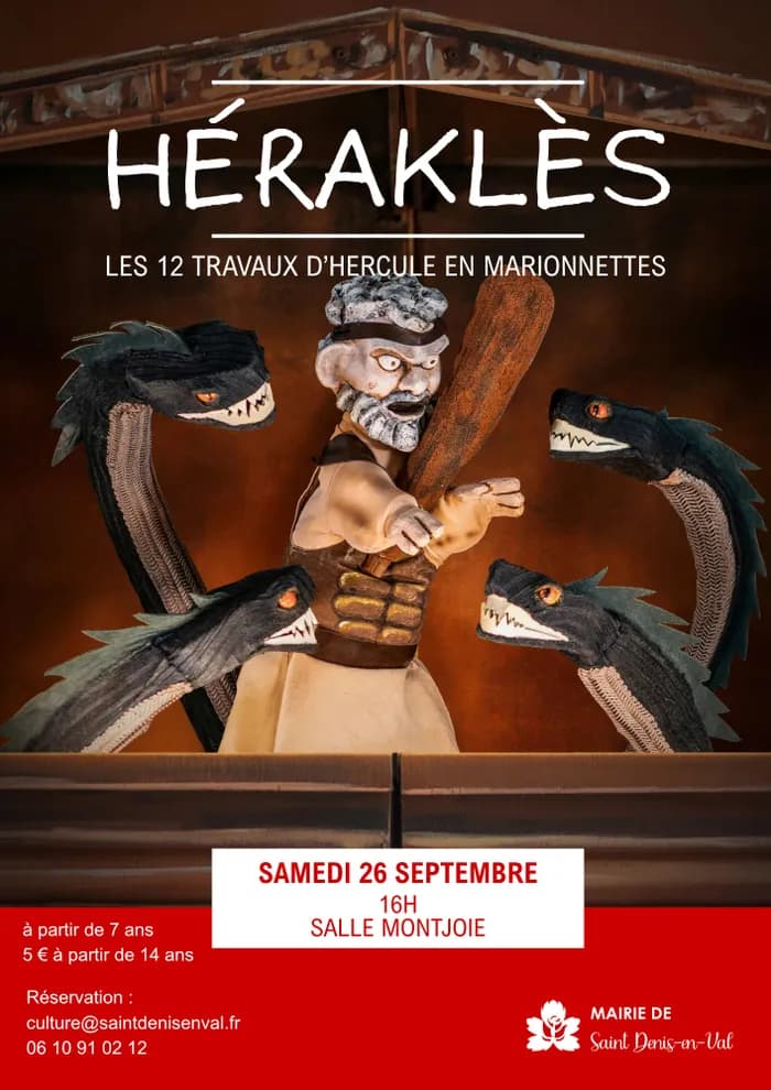 Visuel de l’événement « Spectacle de marionnettes Héraklès »