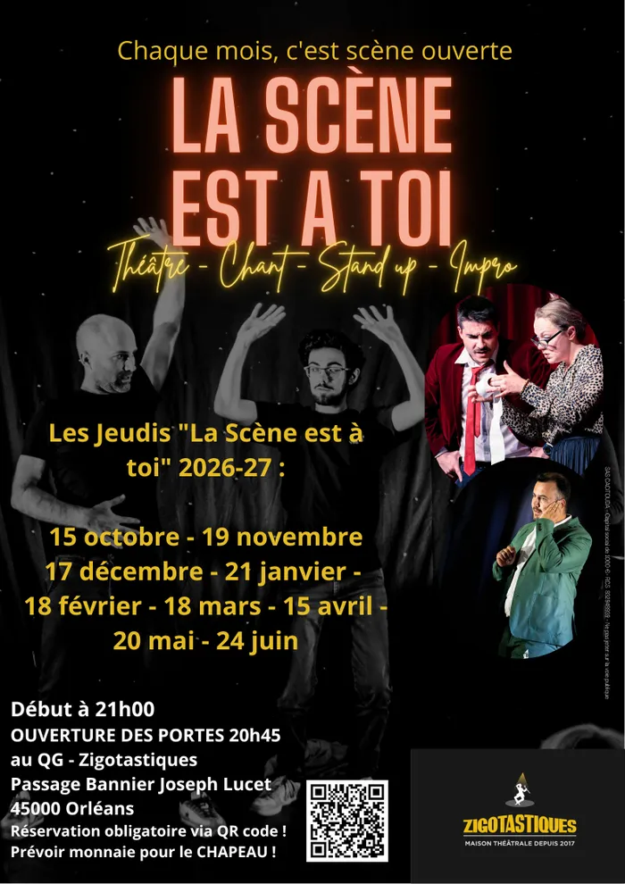 Visuel de l’événement « LA SCENE EST A TOI - La scène ouverte Zigotastiques »