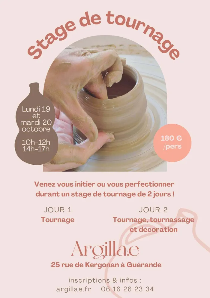 Visuel de l’événement « Stage - Tournage de poterie »