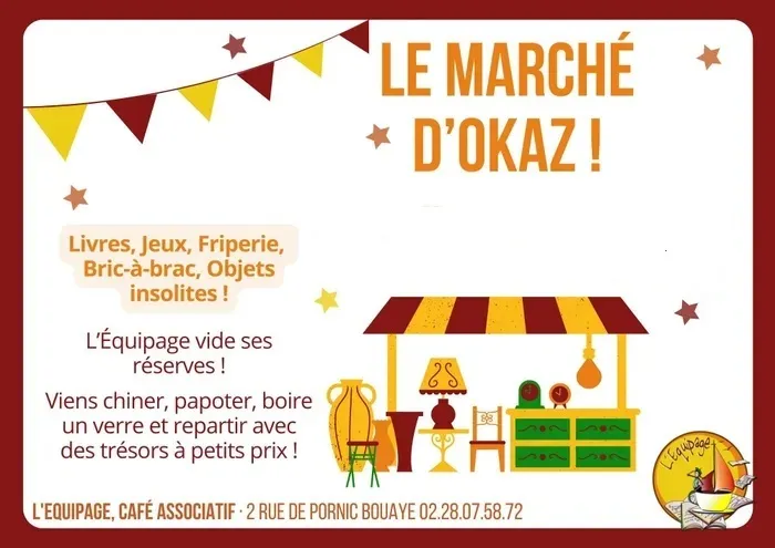 Visuel de l’événement « Le Marché d'OKAZ - vente d’objets d’occasion à Bouaye »