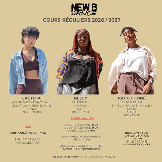 Visuel de l’événement « Cours de danse Dancehall, Afro, hip hop »