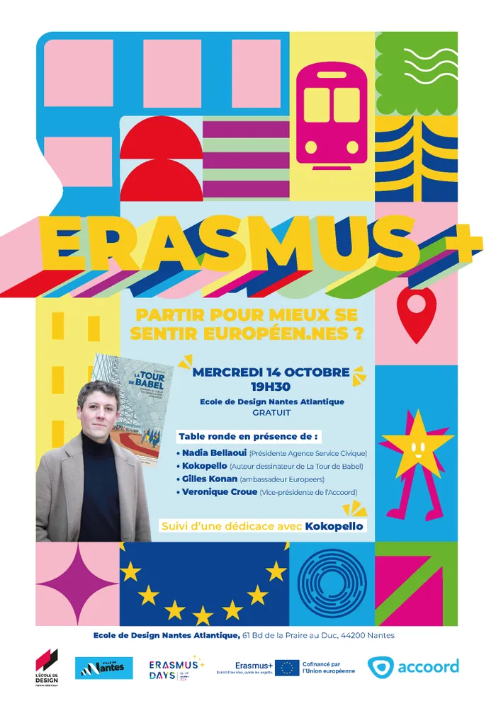 Visuel de l’événement « Erasmus + : partir pour mieux se sentir européen·nes »
