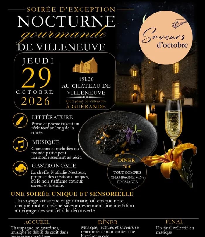 Visuel de l’événement « Nocturne gourmande de Villeneuve - Saveurs d'octobre »