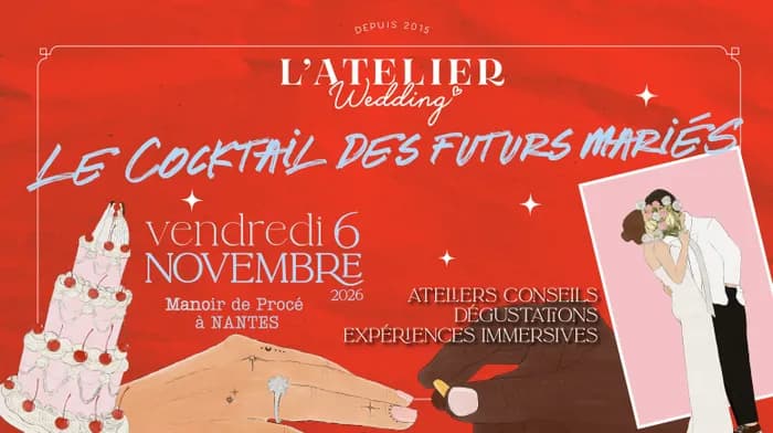 Visuel de l’événement « Le Cocktail des Futurs Mariés - L'Atelier Wedding »