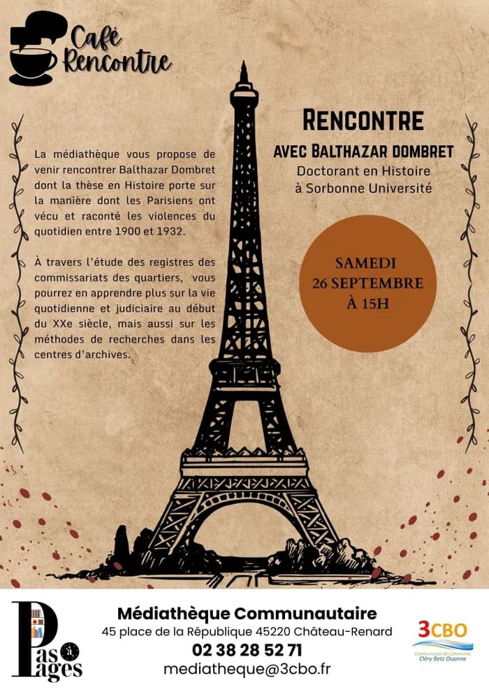 Visuel de l’événement « Café rencontre avec Balthazar Dombret »