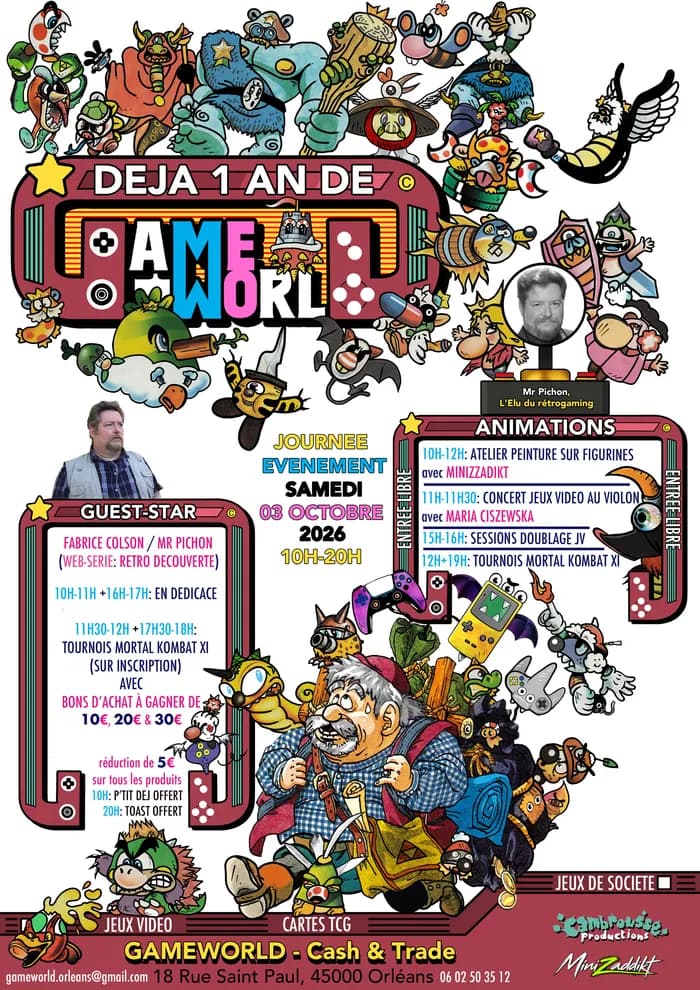 Visuel de l’événement « GAMEWORLD FÊTE SES 1 AN »