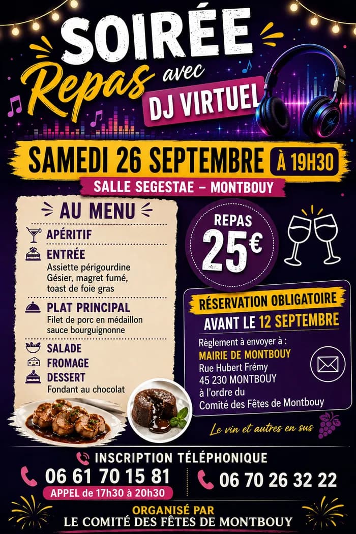 Visuel de l’événement « Soirée repas +dj »