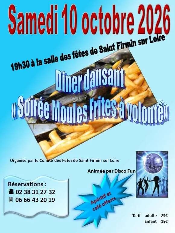 Visuel de l’événement « Dîner dansant "Soirée Moules Frites à volonté" »