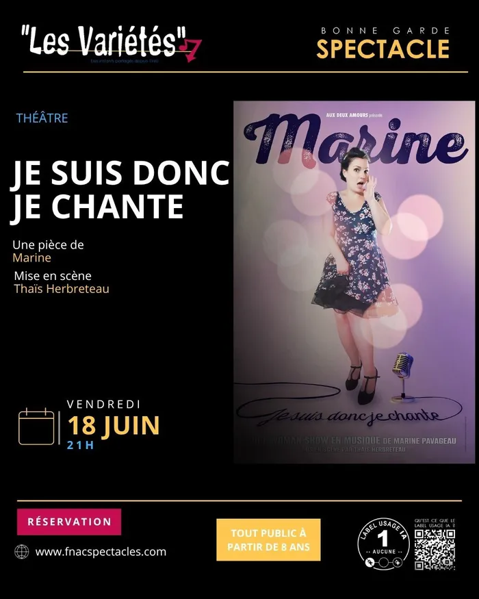 Visuel de l’événement « Je suis donc je chante - Marine »