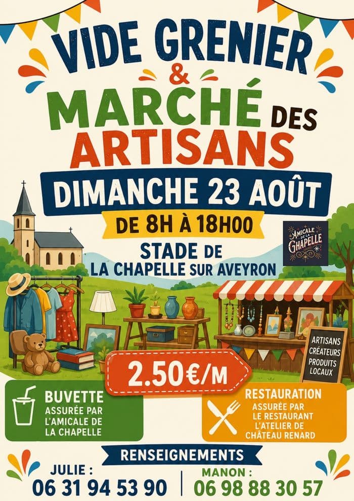 Visuel de l’événement « Vide-greniers et marché des artisans »