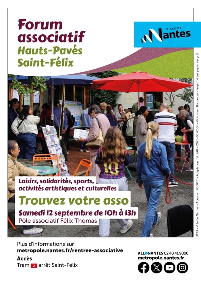 Visuel de l’événement « Forum des associations du quartier Hauts-Pavés–Saint-Félix »